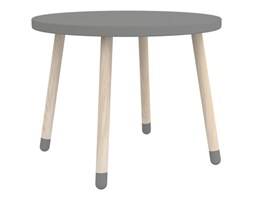Stolik, MDF, szary, nogi ASH, śr 60 x wys 47 cm