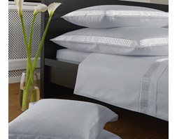 Pościel satynowa Elegante Saphir Silver 100% bawełna