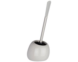 Pojemnik na szczotkę POLARIS PASTEL GREY + szczotka WC, WENKO