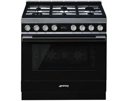 Kuchnia wolnostojąca Smeg z płyta gazową 90 cm, kolekcja Portofino CPF9GPBL