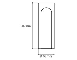 Aluminiowe osłonki na zawiasy - 16mm, nikiel