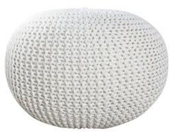 Pufa Leeds biała 50 cm