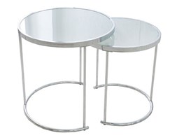 Stolik kawowy Art Deco (2/Set) srebrny
