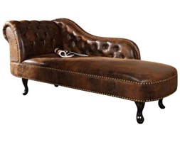 Szezlong Chesterfield brązowy