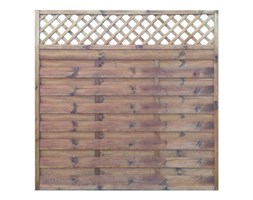 Płot ażurowy 180 x 180 cm brązowy rama 30 x 45 mm