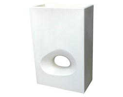 VASO MOD`O prostokątna 50x26/75 - biały (delikatny krem)