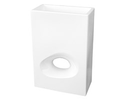 VASO MOD`O prostokątna 50x26/75 - biała lakierowana