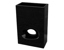 VASO MOD`O prostokątna 50x26/75 - czarna lakierowana