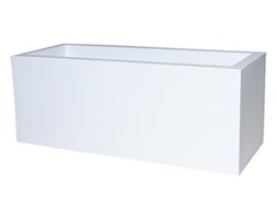 Donica prostokątna niska KUBE CASETTA 80x30/30 - biały