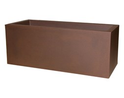 Donica prostokątna niska KUBE CASETTA 100x40/40 - brąz / rust