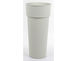 Donica wysoka okrągła DUO 38/80 wkład - kremowy / ivory