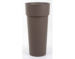 Donice wysokie okrągłe DUO 38/80 wkład - taupe