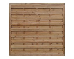 Płot drewniany Blooma 180 x 180 cm brązowy rama 40 x 60 mm