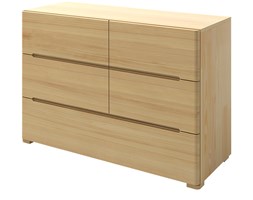 Komoda Herte z drewna sosnowego z pięcioma szufladami