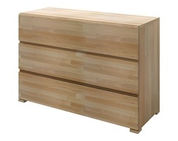 Komoda Loke z drewna bukowego z trzema szufladami