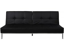Sofa rozkładana Perugia czarna ekoskóra