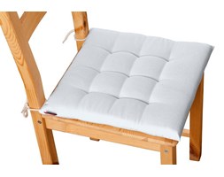 Dekoria Siedzisko Karol na krzesło, White (biały), 40 × 40 × 3,5 cm, Cotton Panama
