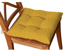 Dekoria Siedzisko Jacek na krzesło, musztardowy szenil, 38 × 38 × 8 cm, Etna