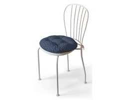 Dekoria Siedzisko Adam na krzesło, białe zygzaki na granatowym tle, fi 37 × 8 cm, Brooklyn