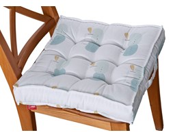 Dekoria Siedzisko Kuba na krzesło, pastelowo zielone jabłuszka na białym tle, 40 × 40 × 6 cm, Apanona do -50%