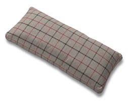 Dekoria Poszewka na poduszkę Karlstad 67x30cm, czerwono- szara krata na beżowo- szarym tle, poduszka Karlstad 67 × 30 cm, Edinburgh