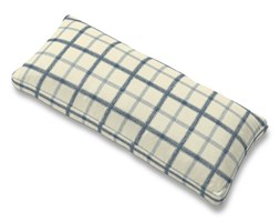 Dekoria Poszewka na poduszkę Karlstad 67x30cm, ecru tło, niebieskie kratka, poduszka Karlstad 67 × 30 cm, Avinon