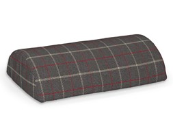 Dekoria Poszewka na półwałek Beddinge, czerwono- beżowa krata na szarym tle, półwałek Beddinge, Edinburgh
