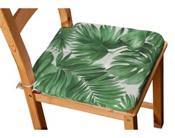 Dekoria Siedzisko Olek na krzesło, zielone liście na białym tle, 42 × 41 × 3,5 cm, Urban Jungle