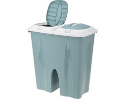 Podwójny kosz na śmieci - 2 x 25 l, morski, pastelowy kolor