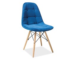 KRZESŁO AXEL III BUK/GRANATOWY AKSAMIT TAP. 90