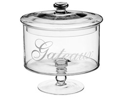 Szklany kielich na ciastka, przechowywanie słodkości, Ø 19 cm
