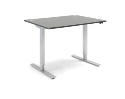 Flexus proste biurko, elektryczne 1200x800 mm szary laminat