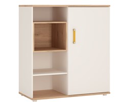 Komoda z Drzwiami Przesuwnymi Typ 30 Amazon Meble Wójcik Biały, Dąb San Remo