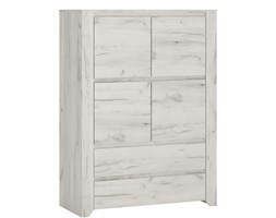 Komoda Wysoka Typ 33 Angel Meble Wójcik Dąb White Craft