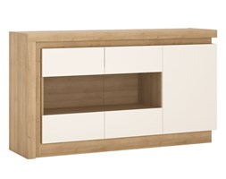 Komoda LYOK02 Lyon J Meble Wójcik Biały, Dąb Riviera Jasny