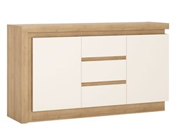 Komoda LYOK01 Lyon J Meble Wójcik Biały, Dąb Riviera Jasny