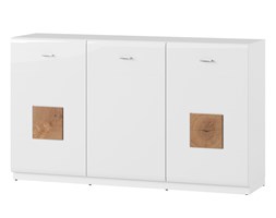 48h 
Komoda 45 Wood Szynaka Meble Biały, Dąb Wotan