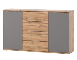 48h 


Komoda 45 Livorno Szynaka Meble Dąb Wotan / Bazalt Szary