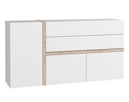 Komoda Szeroka BIKK233-C218 Bianko Forte Biały, Dąb Bianco