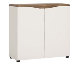 Komoda TOLK02 Toledo Meble Wójcik Biały, Dąb Stirling Jasny, Biel Alpejska, Dąb Strirling