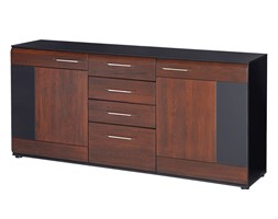 48h 
Komoda 48 Vievien Szynaka Meble Koniak, Czarne Szkło, Czarny