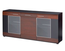 48h 
Komoda 49 Vievien Szynaka Meble Koniak, Czarne Szkło, Czarny