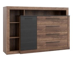 Komoda Lewa BLQK351L-N09 Bellevue Forte Dąb Szlachetny, Dąb Czarny