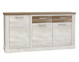 Komoda Lewa DURK231L-T75 Duro Forte Pinia Biała, Dąb Antyczny