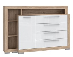 Komoda z Regałem Lewa CRMK35L-Q34 Julietta Forte Dąb Sonoma, Biały