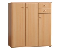 Wysoka Komoda KK10-127-W Tempra Forte Buk Samerberg