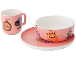 Berghoff Porcelanowy Zestaw Dziecięcy 3 El Różowy