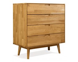 Signu Design Komoda dębowa Fabio z 4 szufladami