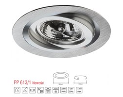 LM 613/1 OPRAWA HALOGENOWA LED WPUSZCZANA OCZKO REGULOWANA ALUMINIUM DRAPANE ES111 QR111 AR111 GU10 G53