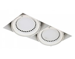 LM 618/2 WH OPRAWA HALOGENOWA LED WPUSZCZANA OCZKO BEZRAMKOWA REGULOWANA BIAŁY ES111 QR111 AR111 GU10 G53
